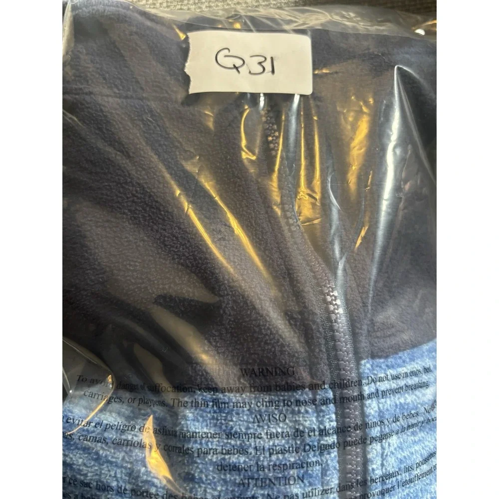 BOYS SIZE 6 JUMPING BEANS‎ NAVY BLUE FULL ZIP  FLEECE JACKET Q31